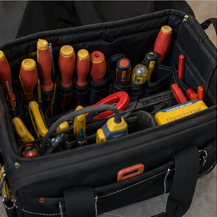 Illustrative electrician tools and testing kit