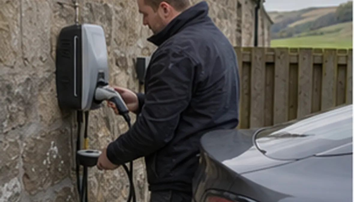 Illustrative EV charger installation