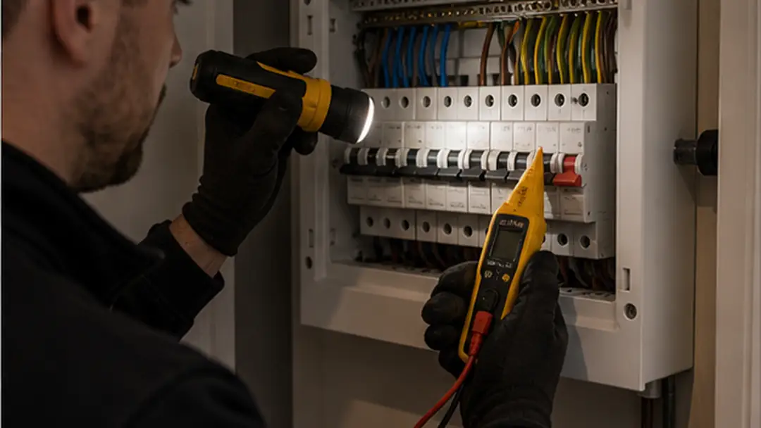 Illustrative emergency electrician call-out work in Forfar