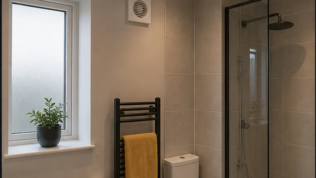Finished extractor fan installation electrical work
