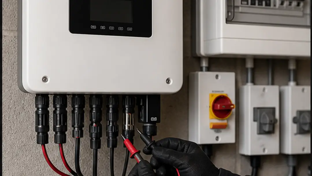 Illustrative solar pv maintenance work in Forfar